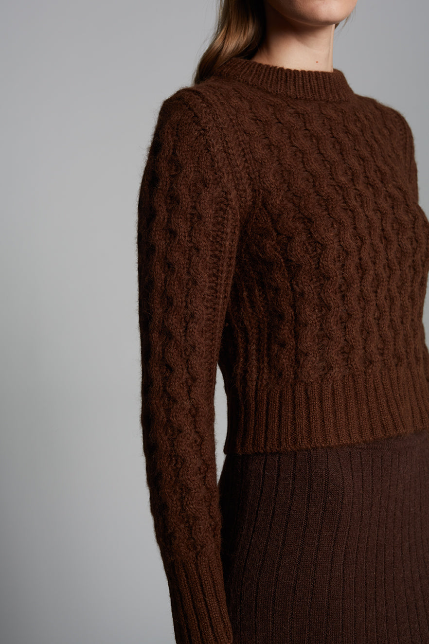 AMARA SWEATER - ESPRESSO