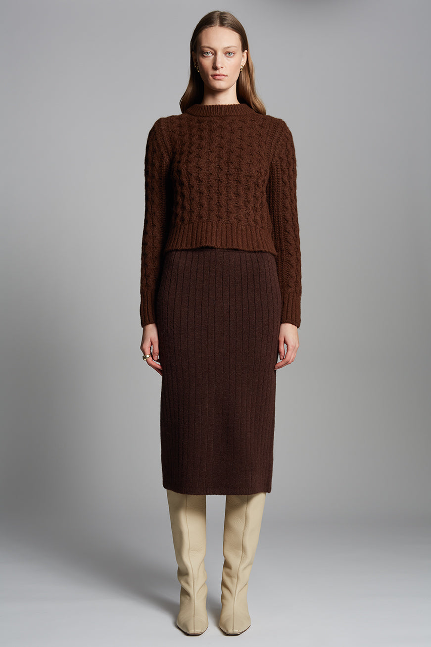AMARA SWEATER - ESPRESSO