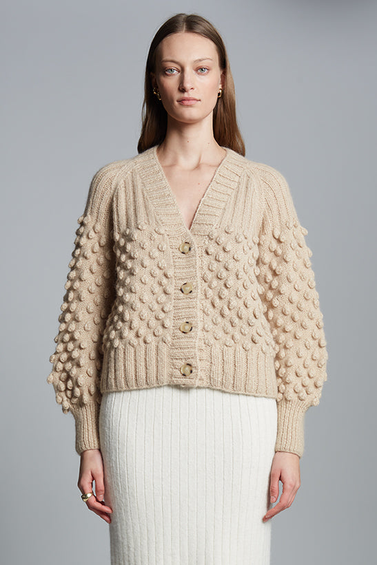 SAGE CARDI - PALE CAMEL