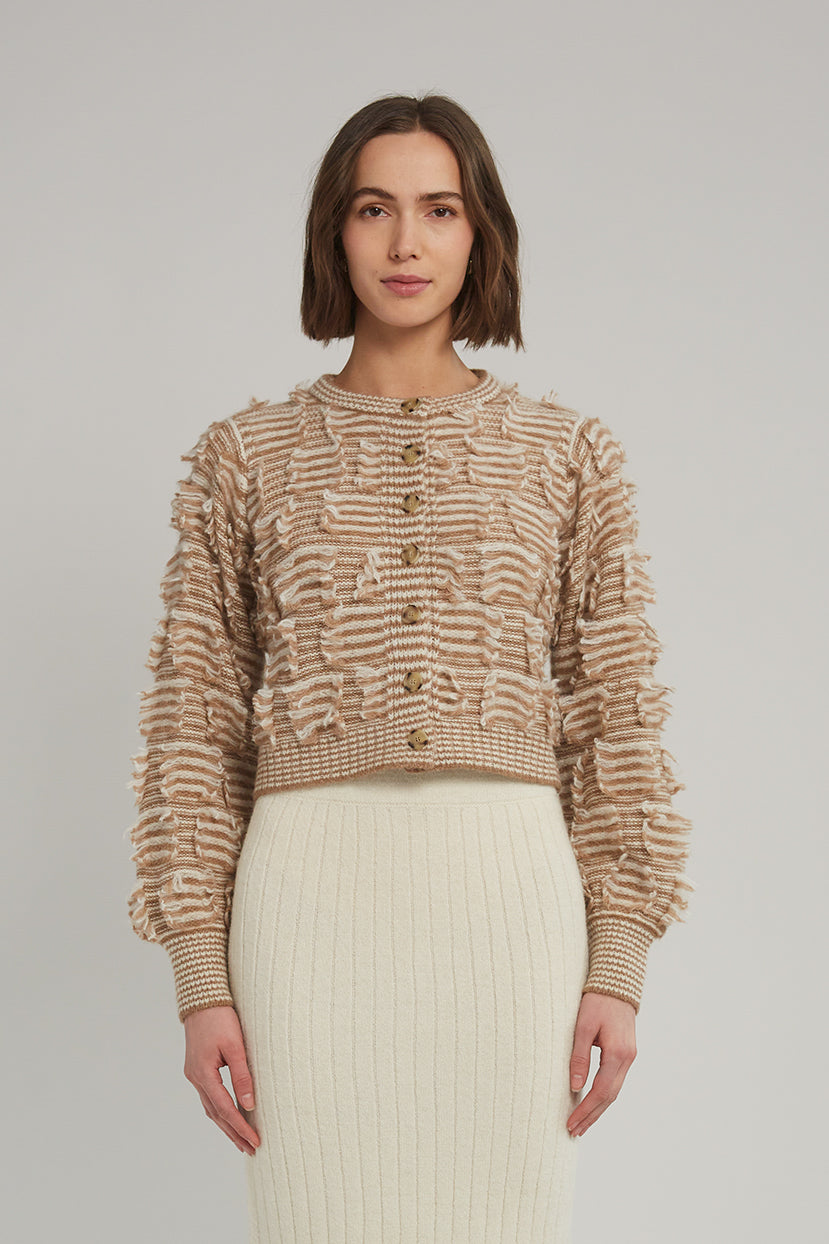 Eleven Six Mina Cardi in Camel & Ivory