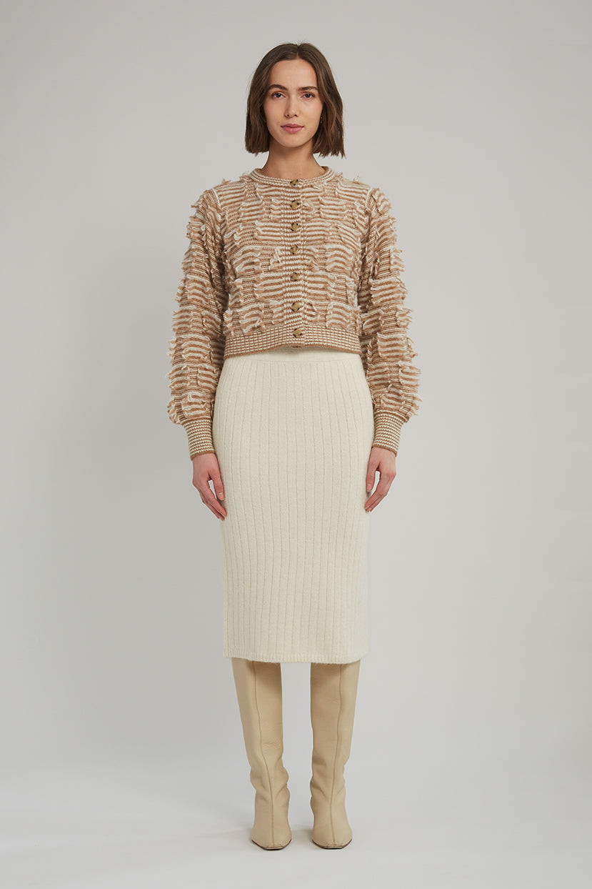 Eleven Six Mina Cardi in Camel & Ivory