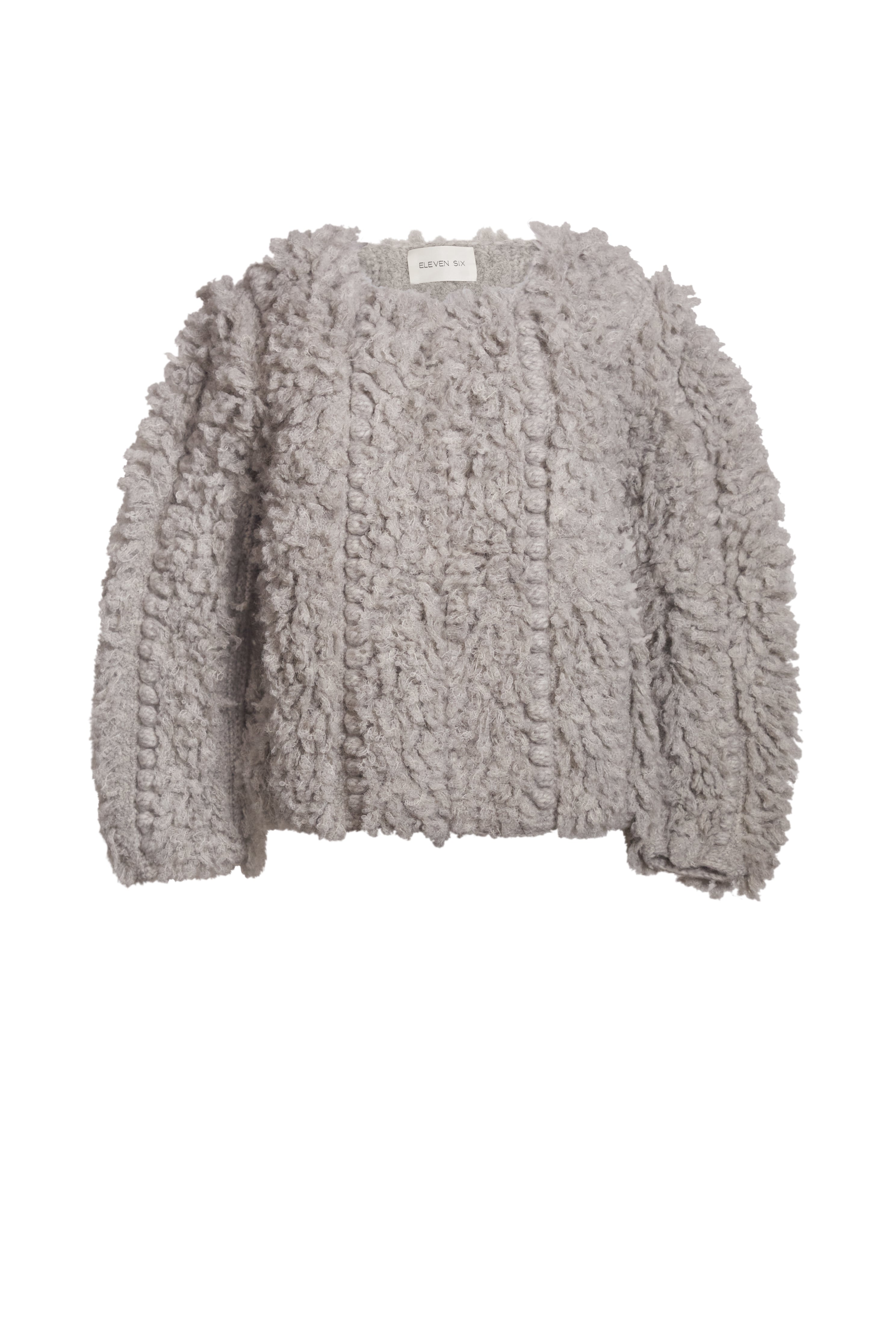 SOPHIA SWEATER JACKET | PALE GREY MELANGE