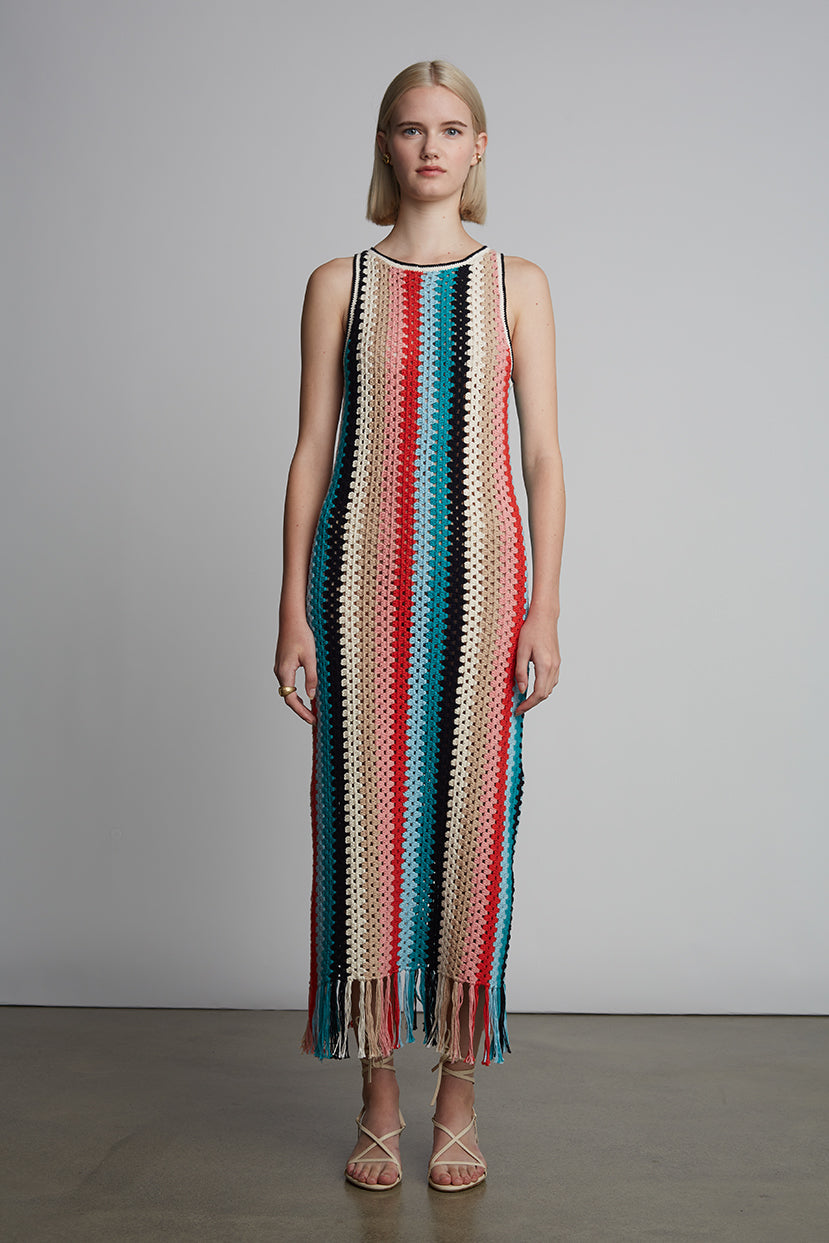 Natalie Crochet Dress - Multicolor