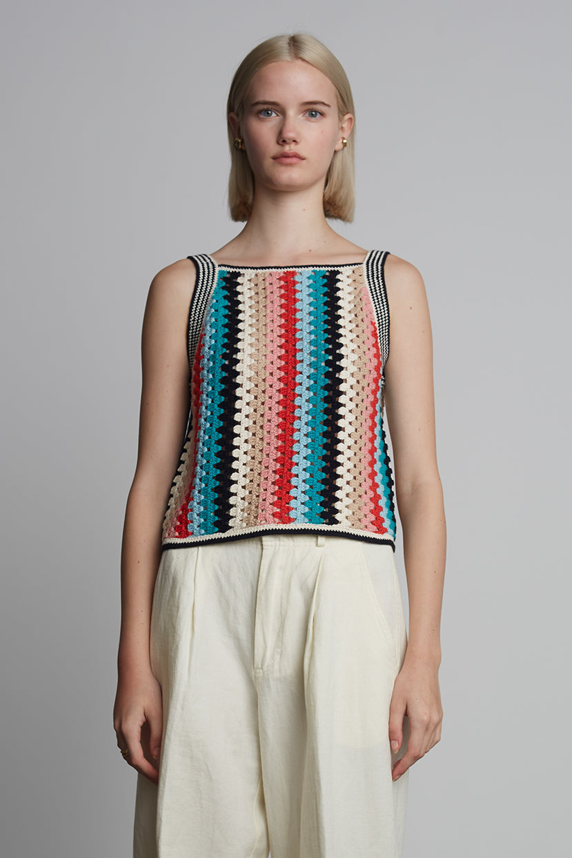 Kerry Crochet Top - Multicolor