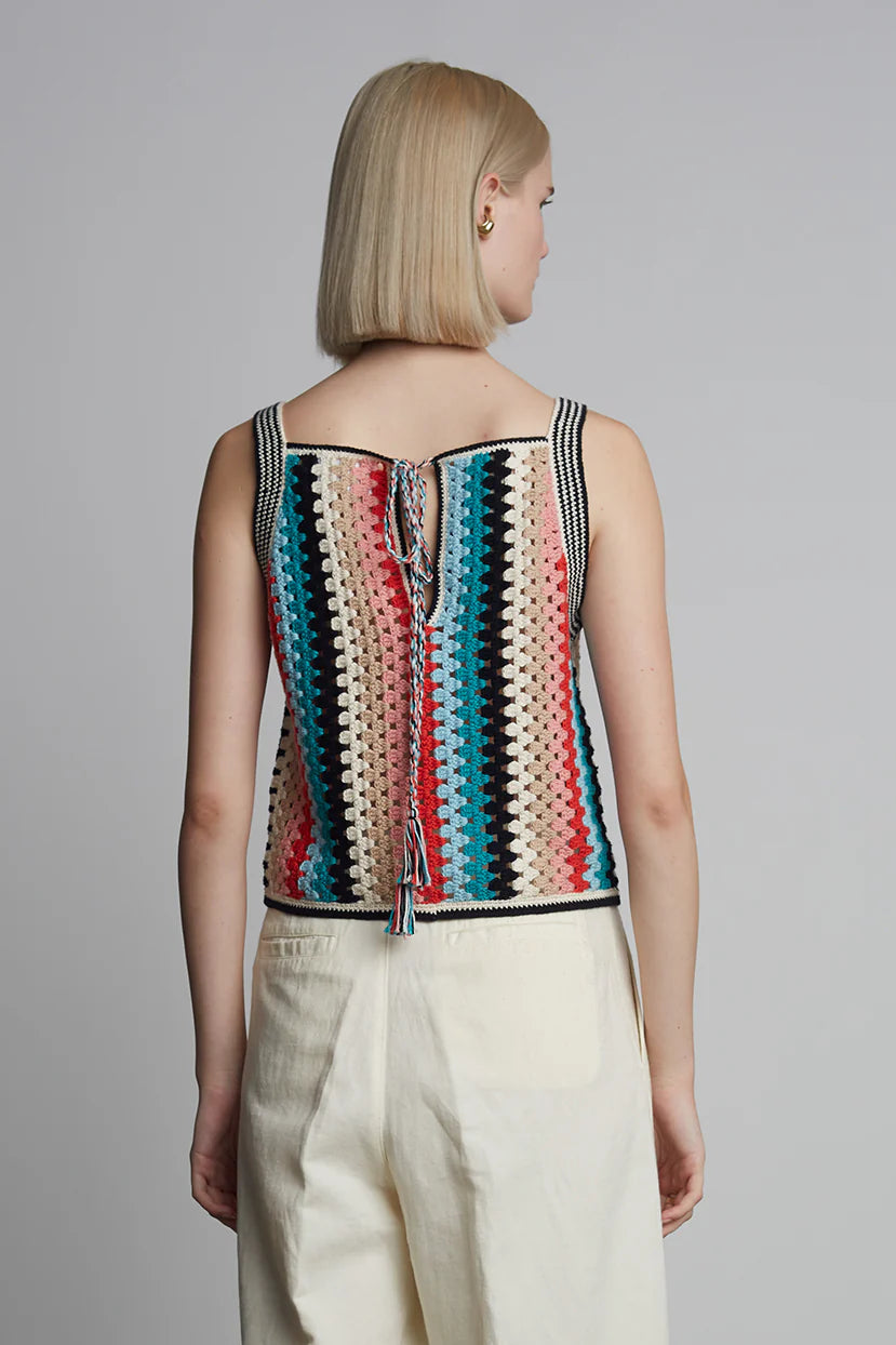 Kerry Crochet Top - Multicolor