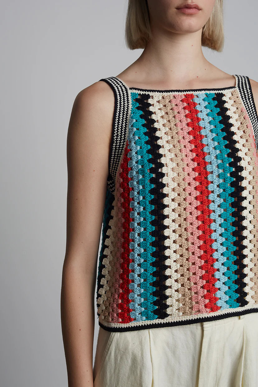 Kerry Crochet Top - Multicolor