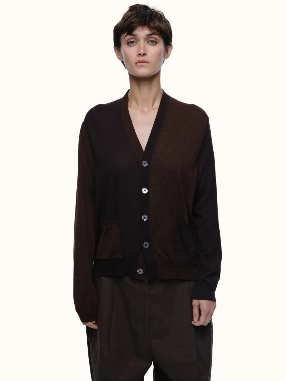 Adrian Color Blocked Cardigan