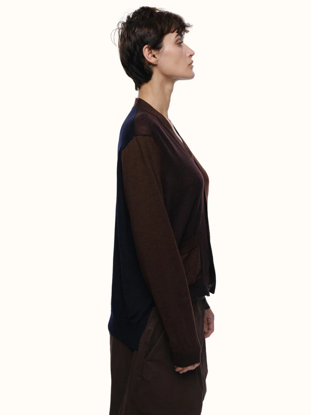 Adrian Color Blocked Cardigan
