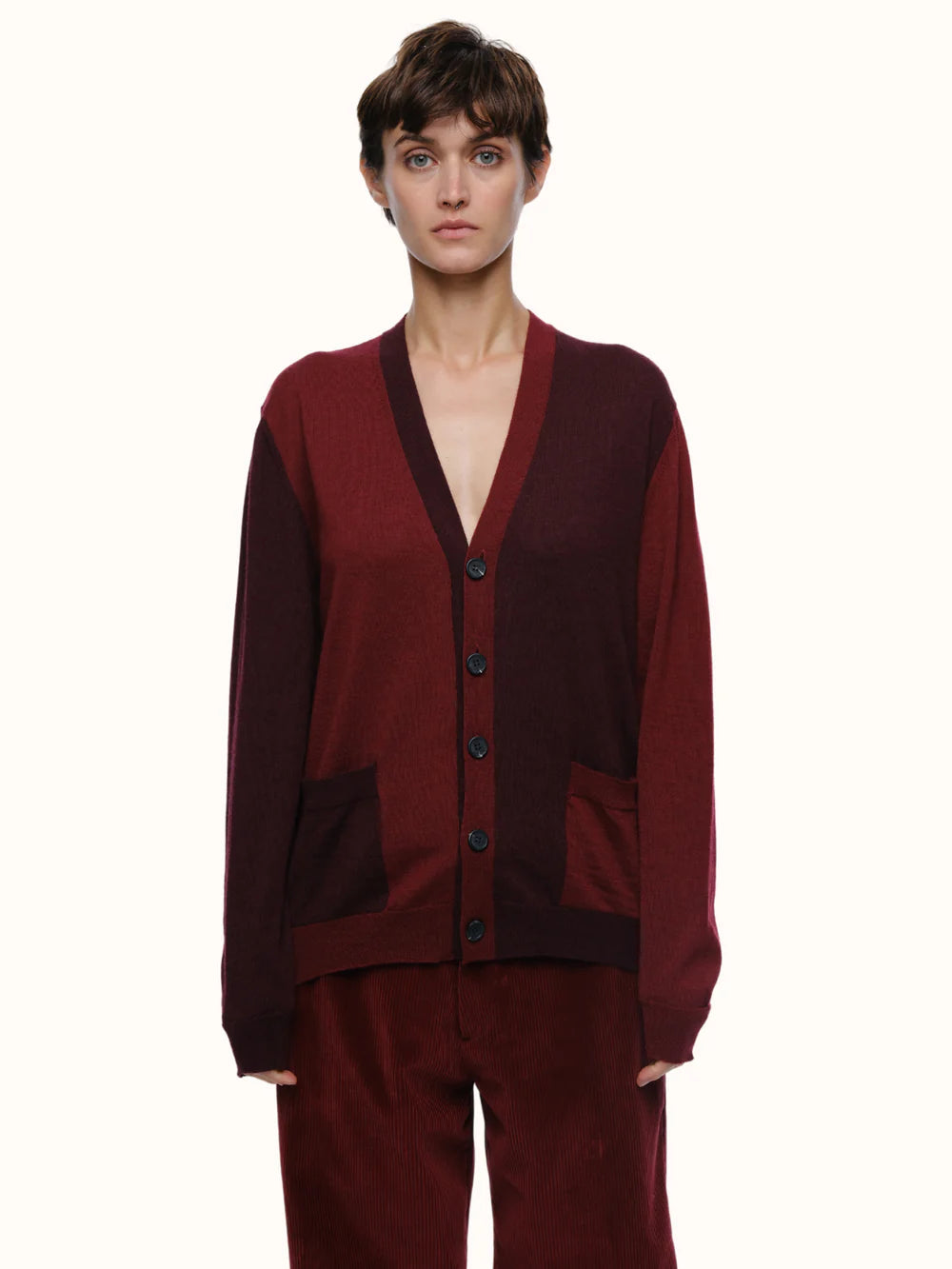 Adrian Color Blocked Cardigan
