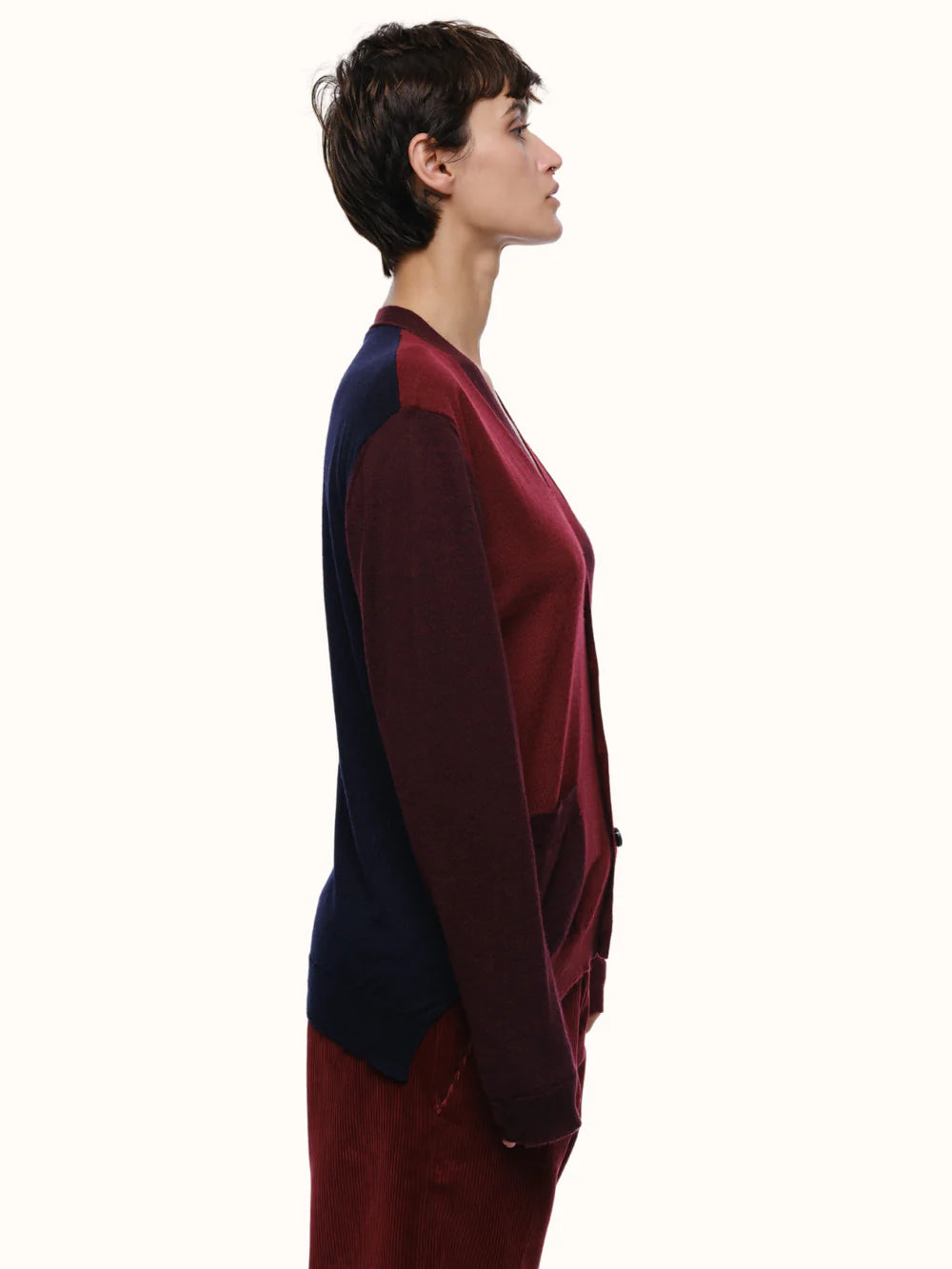 Adrian Color Blocked Cardigan
