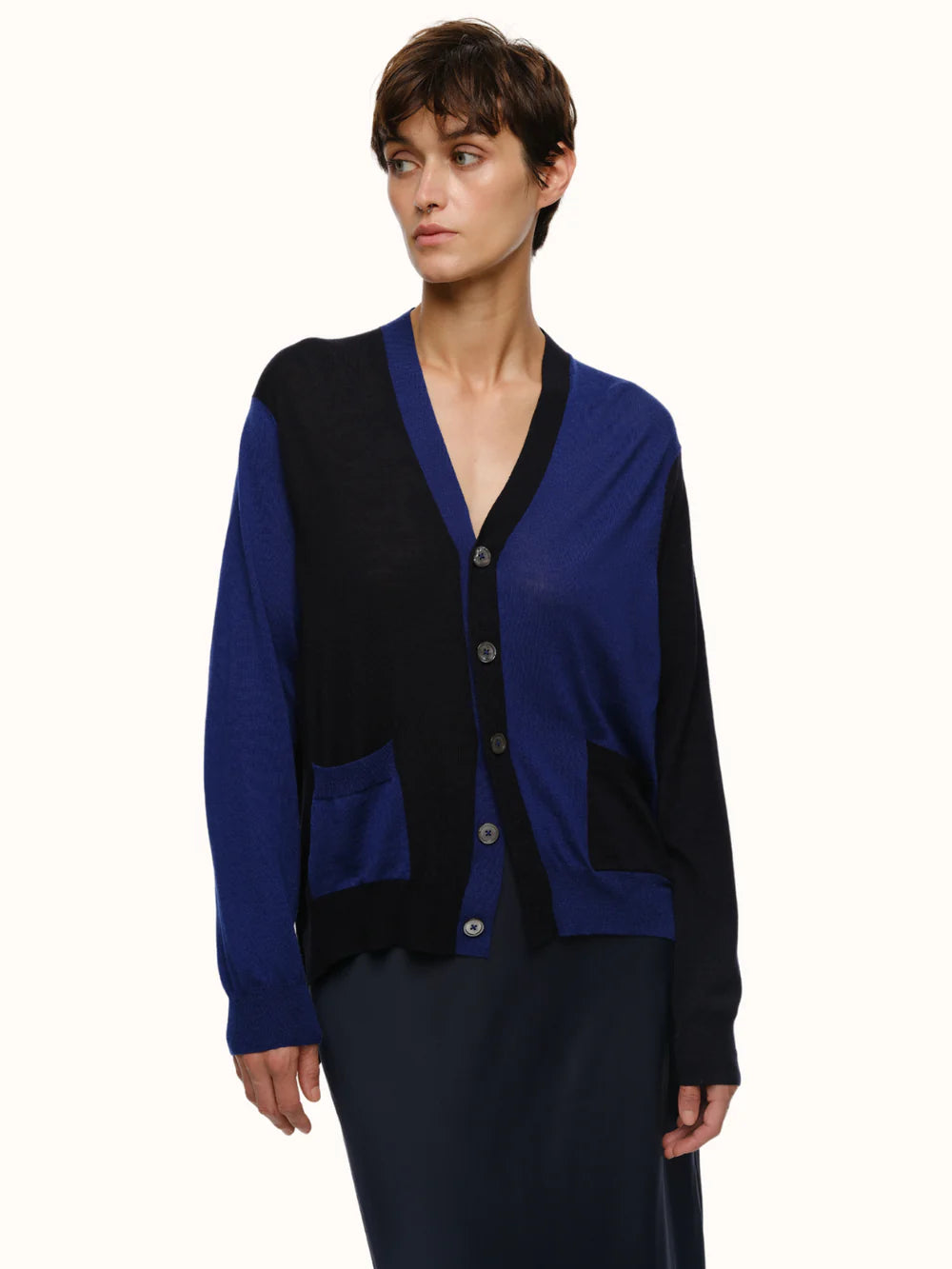 Adrian Color Blocked Cardigan