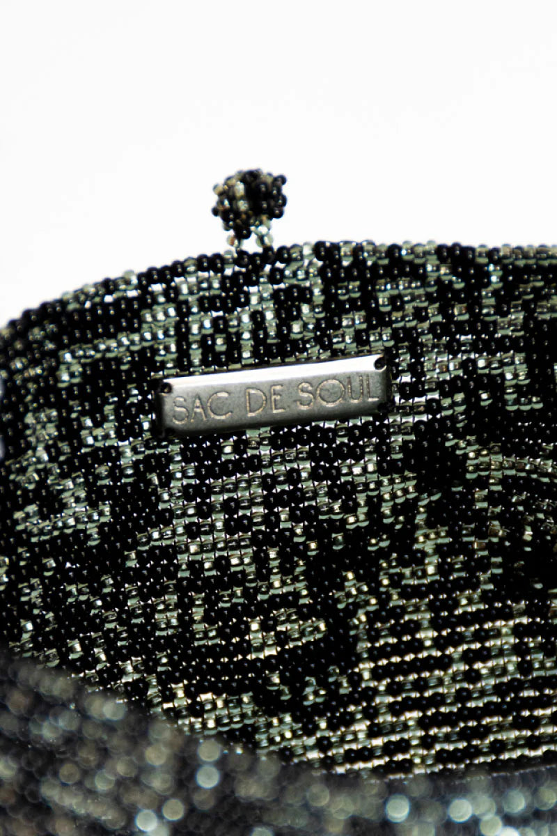 NINA BAG - BLACK, WHITE, PURPLE & GREEN