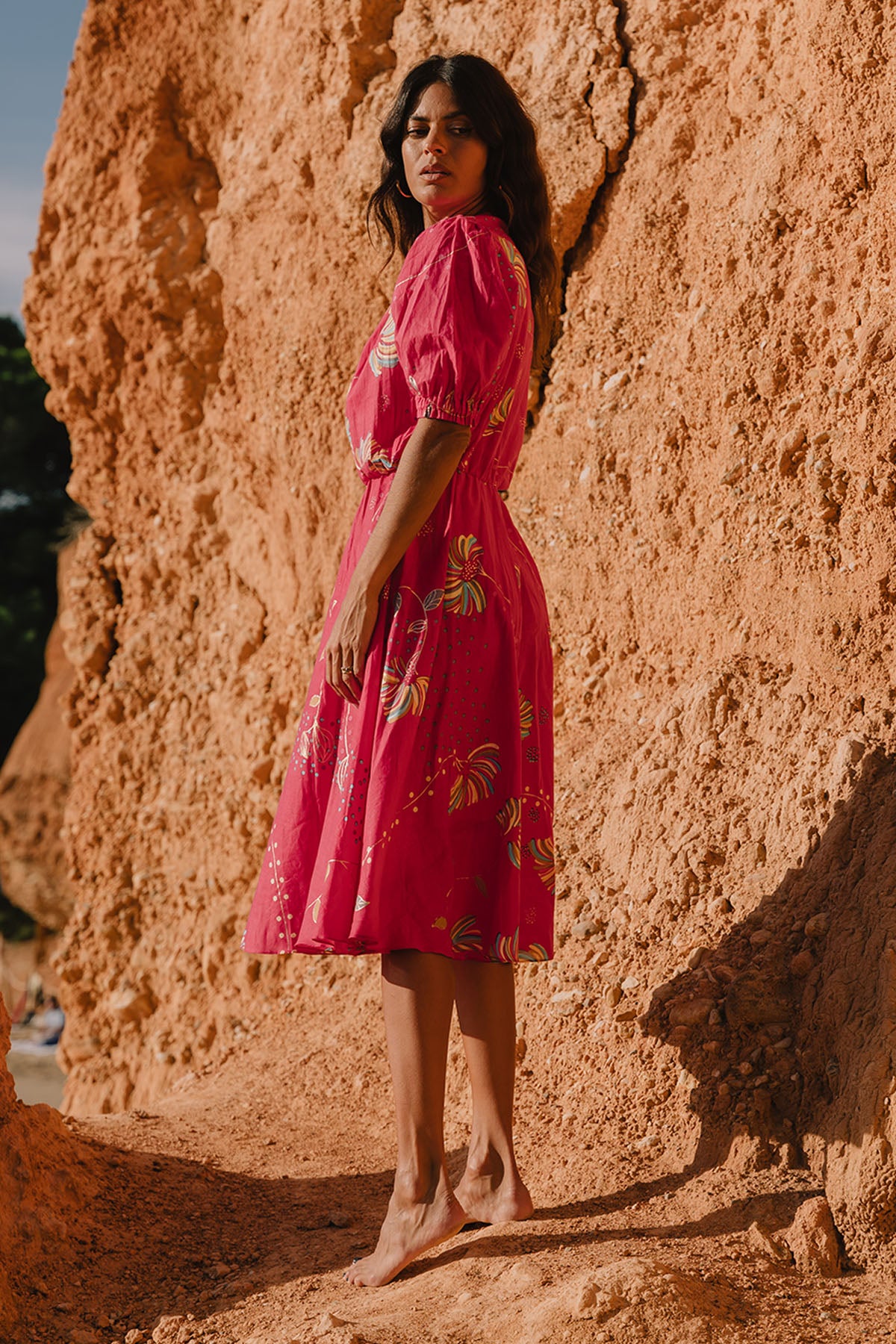 INES SHORT SLEEVE KNEE LENGTH DRESS