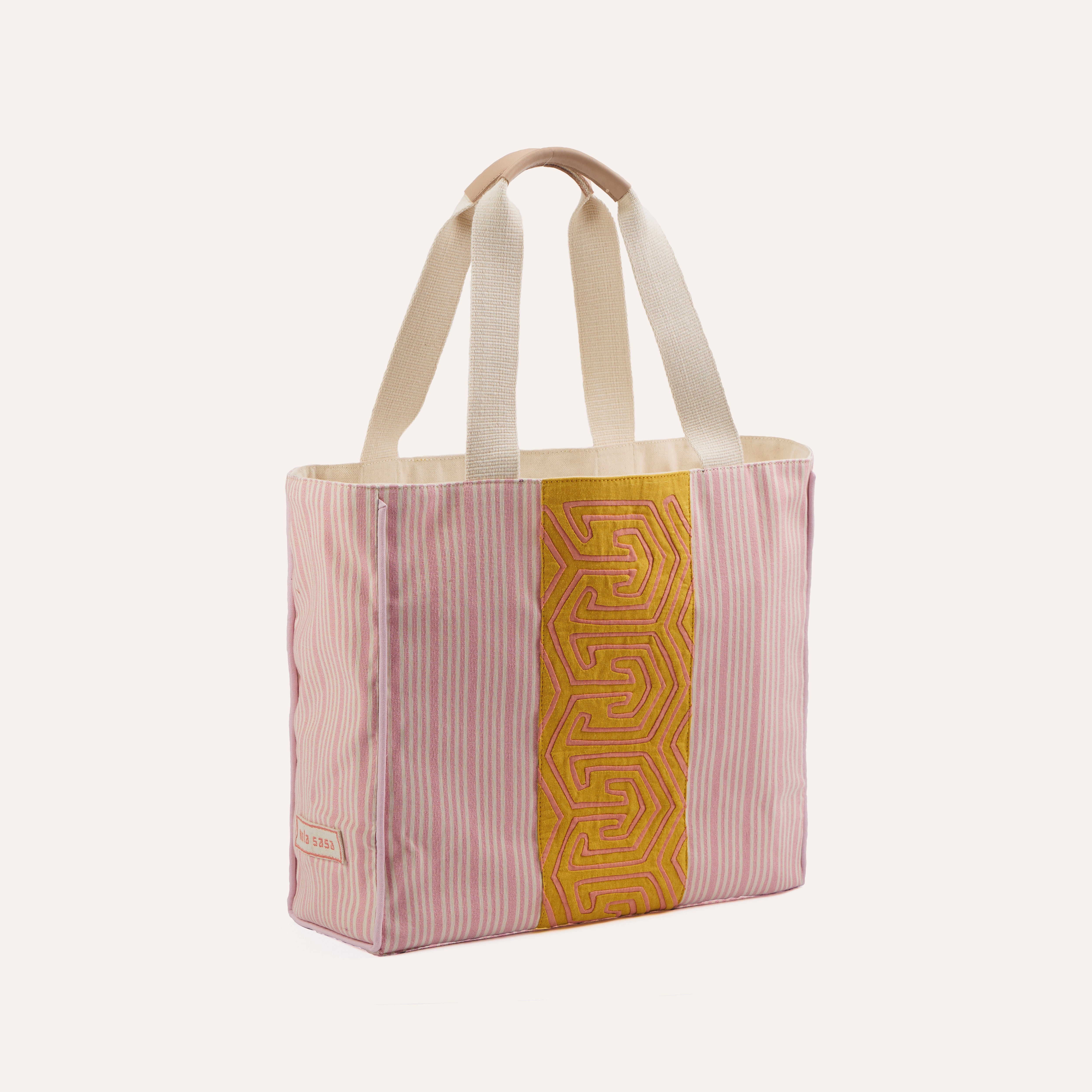 Kuna Tote - Pink/Yellow