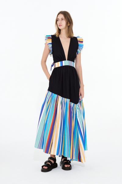 Totora Dress - Black - Luna Print – MaisonMarché