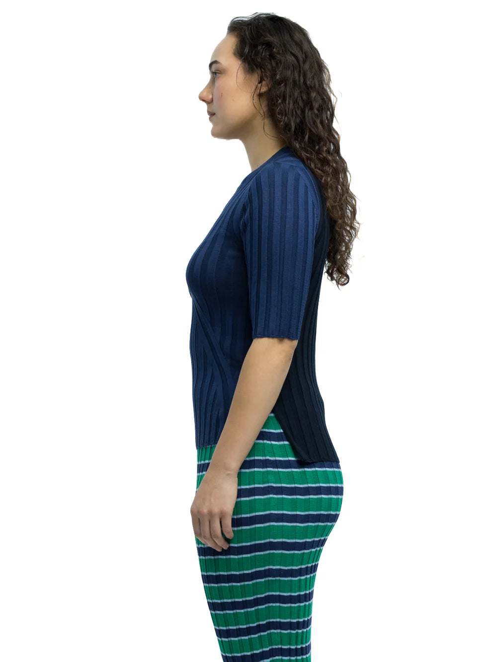 Luc Ribbed Short Sleeve Crewneck