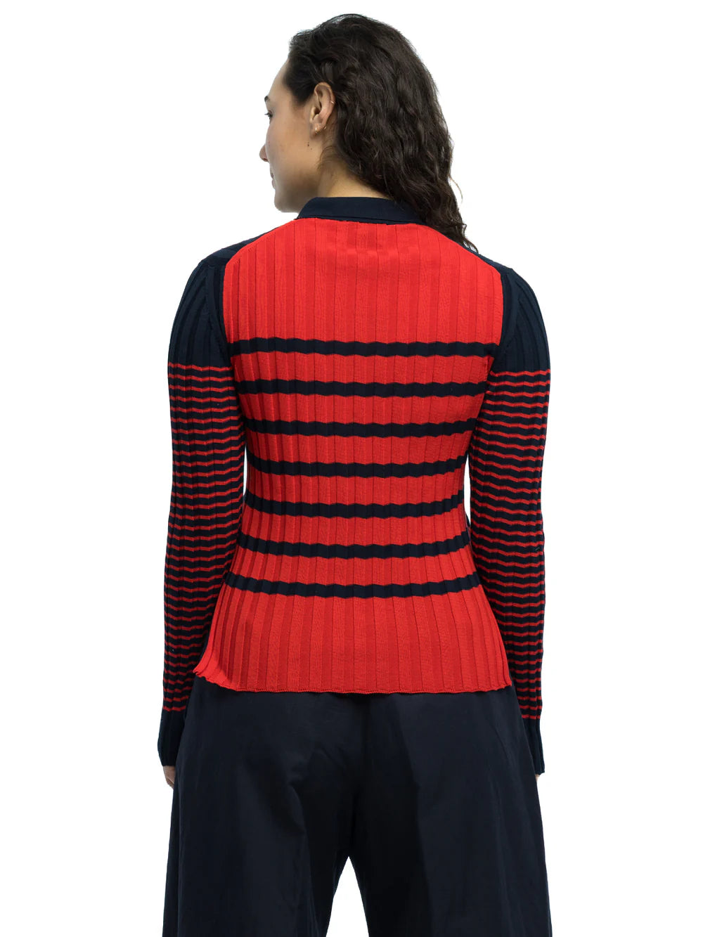 Nico Ribbed Striped Polo
