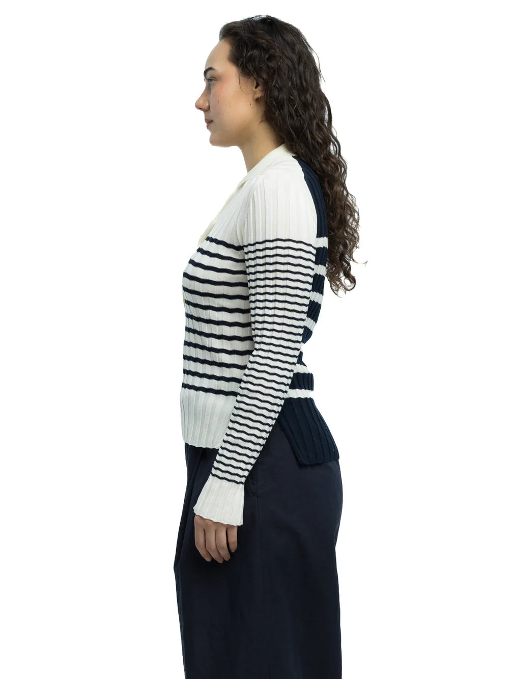 Nico Ribbed Striped Polo