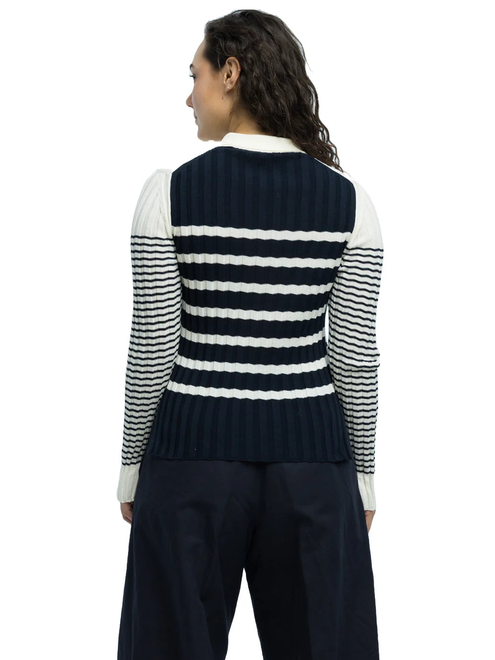 Nico Ribbed Striped Polo