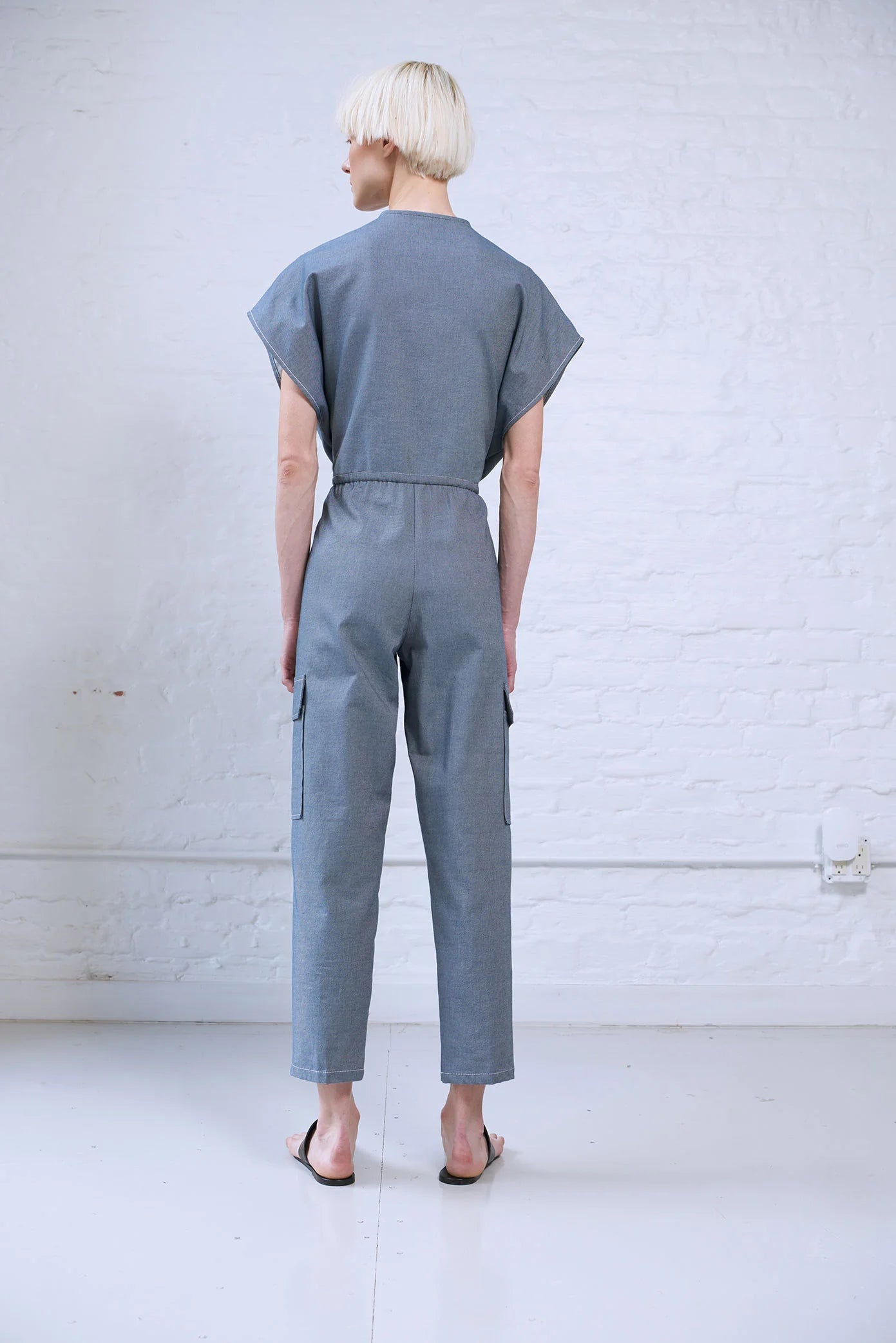 Traci Japanese Denim Jumpsuit - Blue