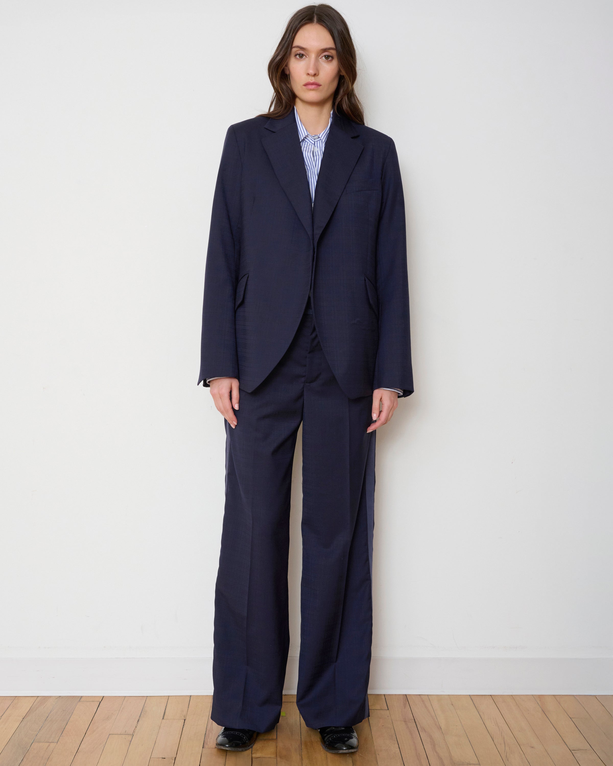 Smoking Blazer - Navy Check