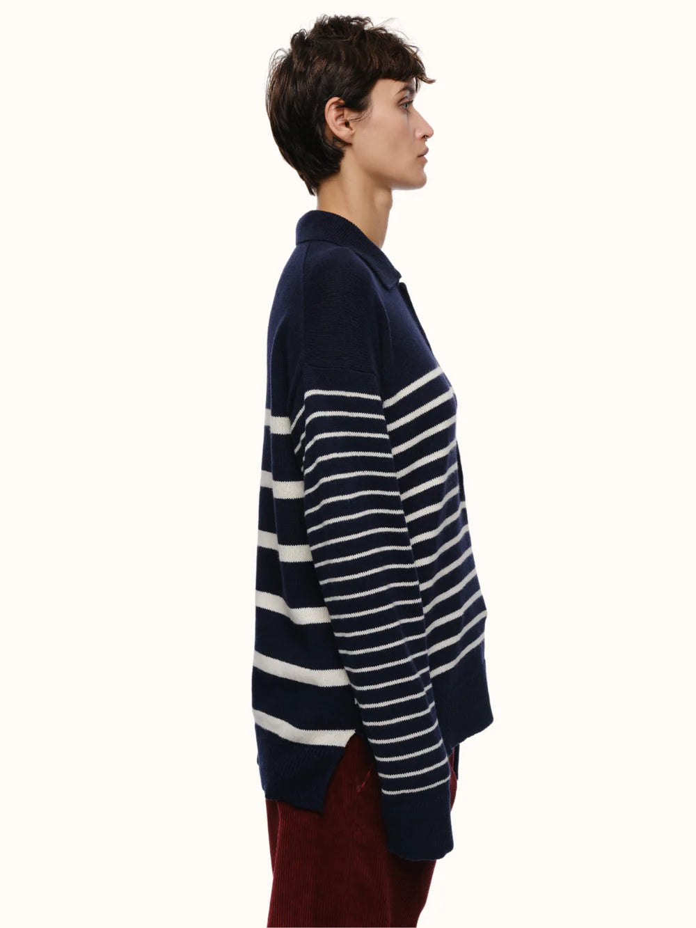 George Collar Sweater - Navy