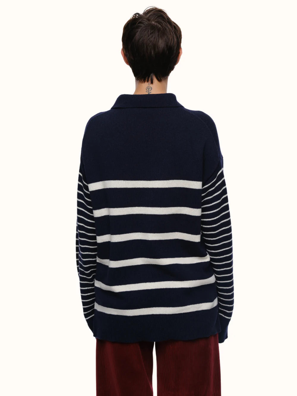 George Collar Sweater - Navy