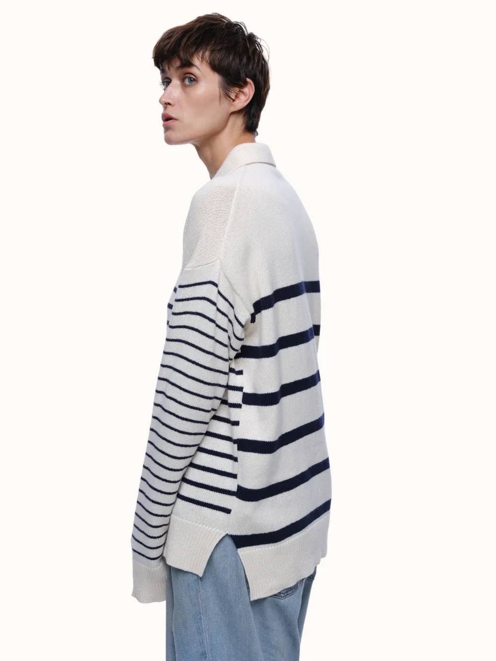 George Collar Sweater - Cream