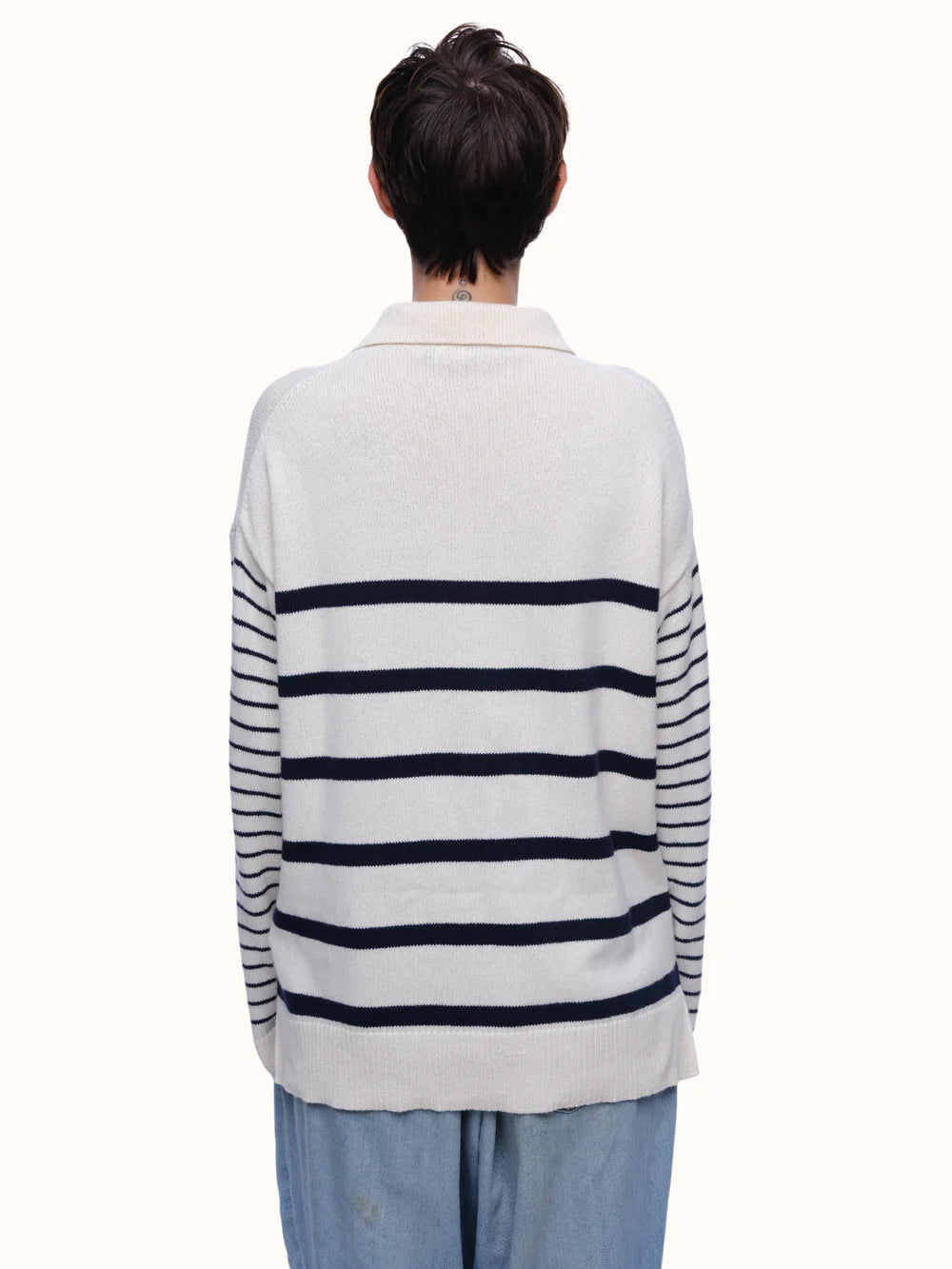 George Collar Sweater - Cream