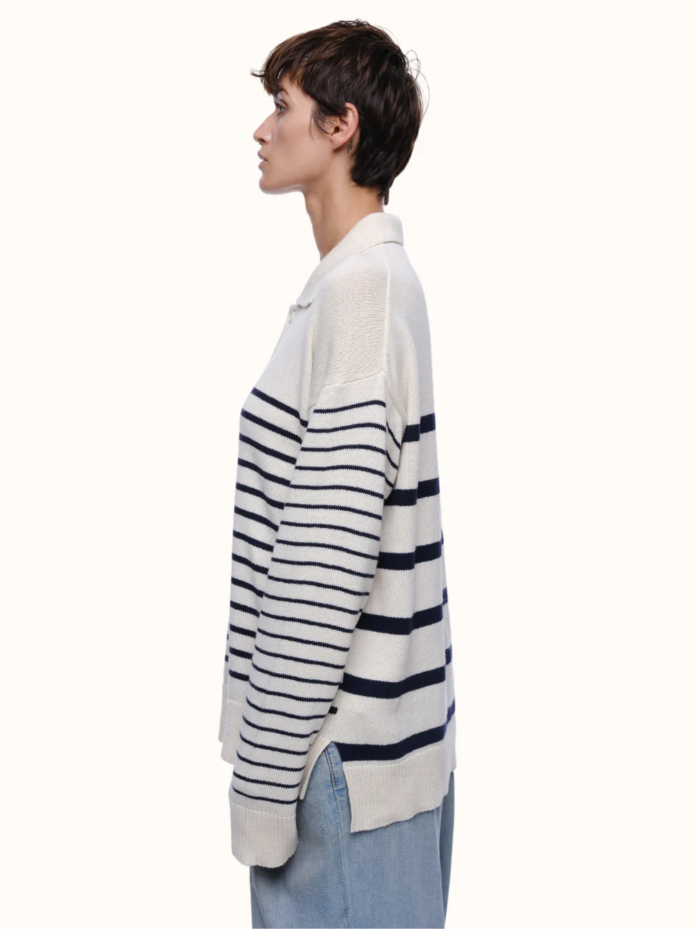 George Collar Sweater - Cream