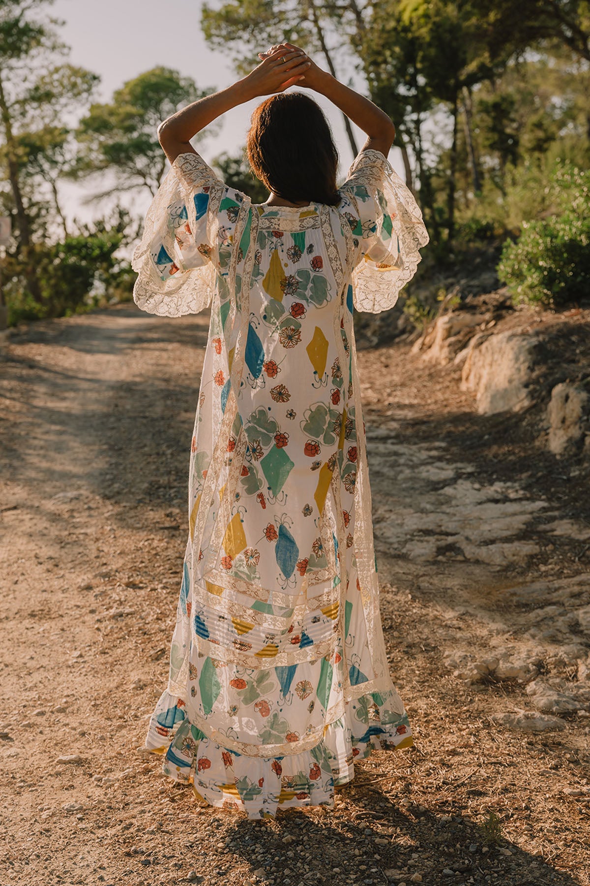 SAN TROPEZ FULL SKIRT MAXI DRESS I MEDIUM ROMBO