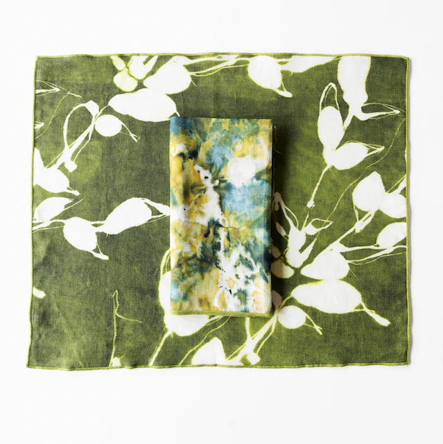 Porto Print Placemats with Clay Trim - Set of 4