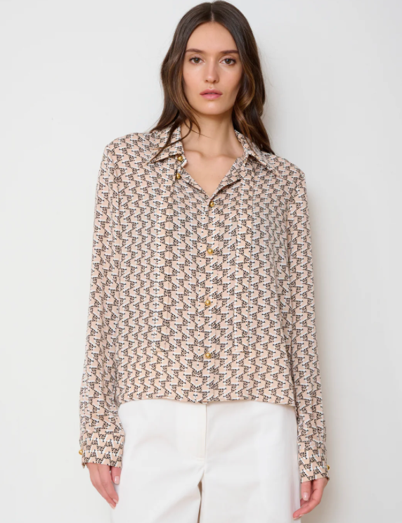 THE ACADEMY BLOUSE II - BLUSH MULTI
