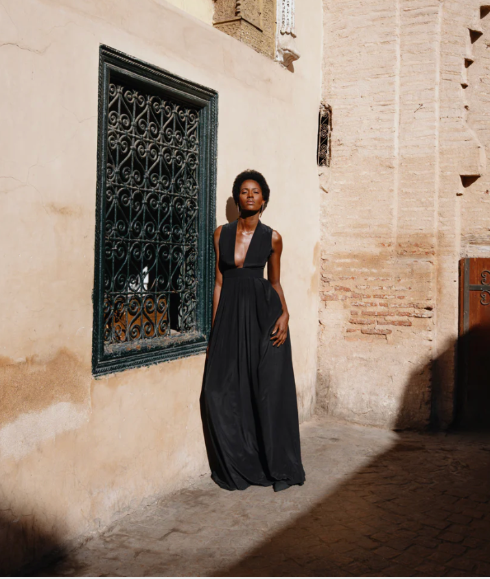 MOROCCAN SILK SLEEVELESS DRESS