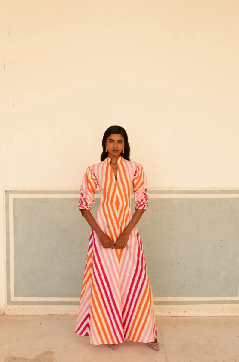 MULTICOLOR ILLUSION DRESS