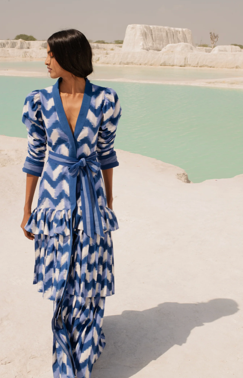 WAVES LAPIS LAZULI DRESS