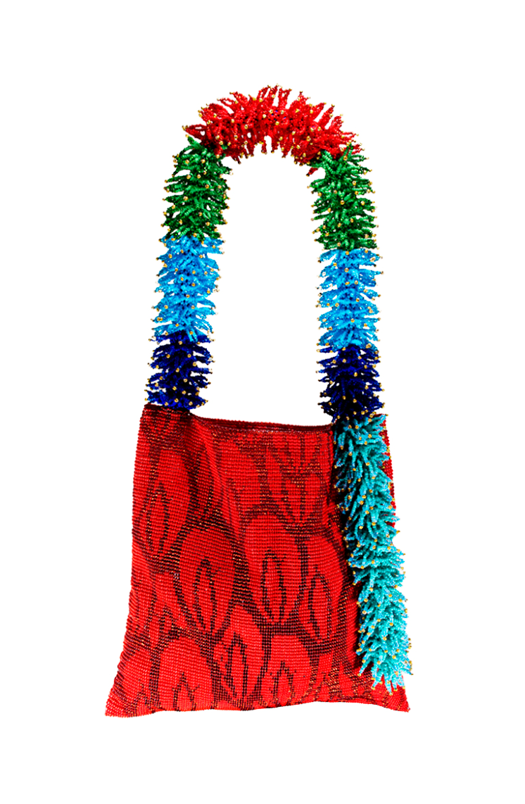 CLASH OF PRINTS RED, GREEN & BLUE