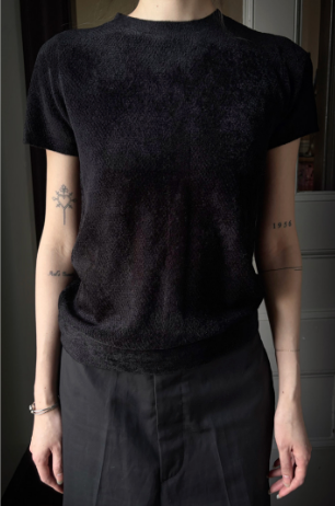 MESH FLEECE TEE