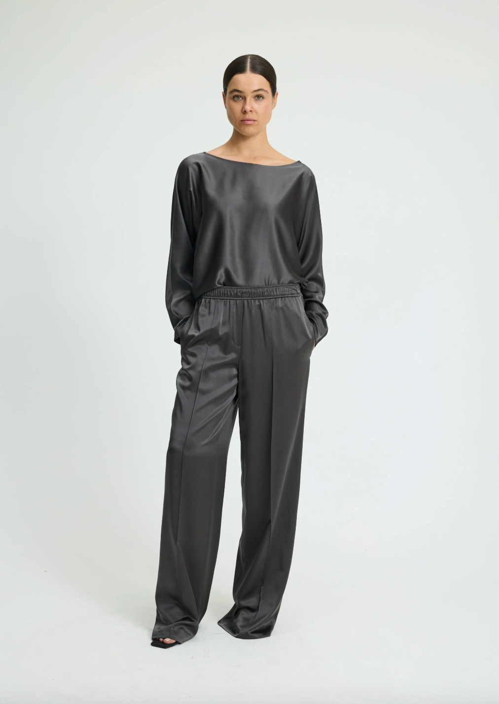 CLAIRE TOP - Slate grey