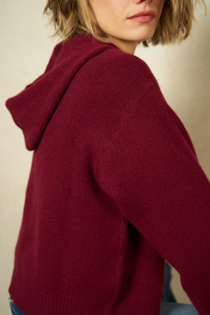 THE HOODIE - Dark cherry