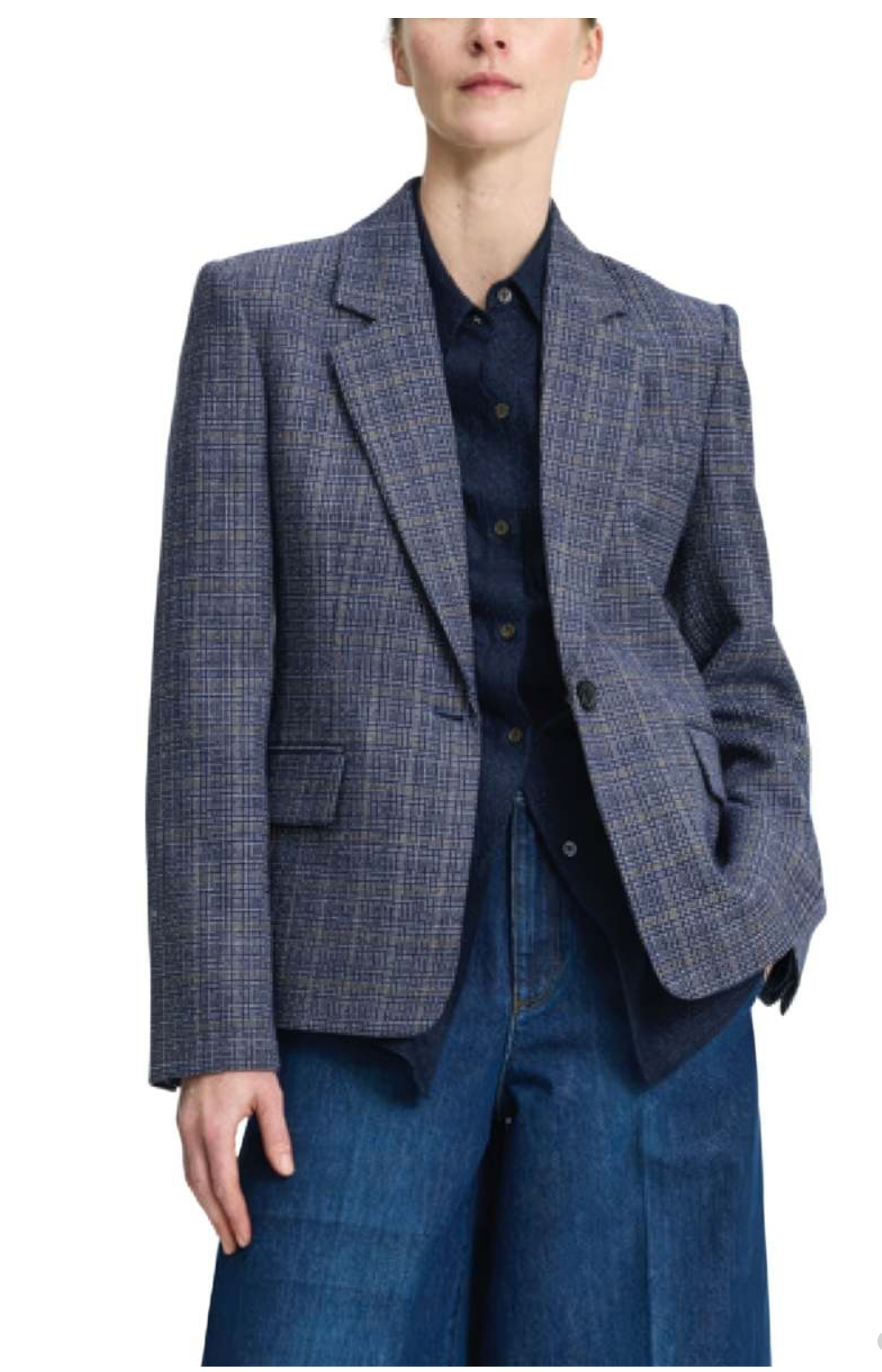 ELLORY JACKET - Blue Check