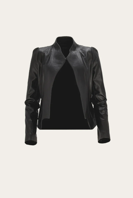 ESQUILA LEATHER JACKET - Black stone