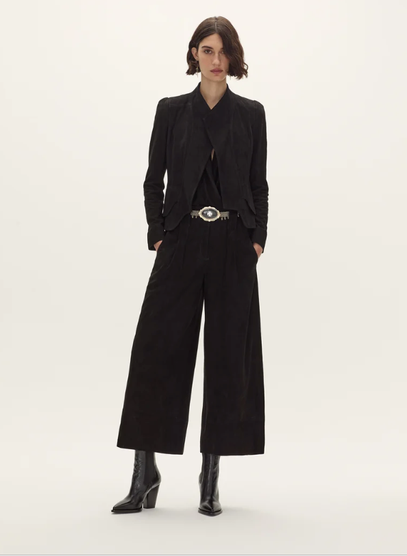 ESQUILA LEATHER JACKET - Black