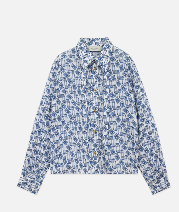 THE ACADEMY BLOUSE II - BLUE MULTI