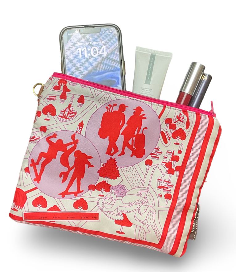 VINTAGE HERMES NOUVEAUX AMOUREUX DE PARIS SCARF ALL-AROUND BAG