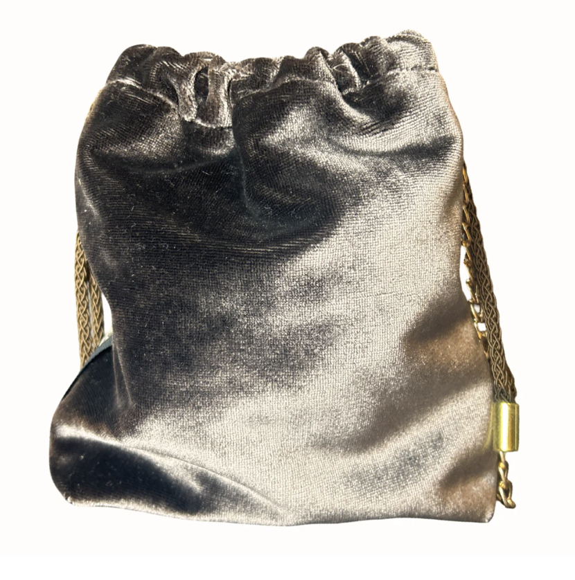 VINTAGE GUCCI LOGO STARS SCARF DRAWSTRING CROSSBODY BAG