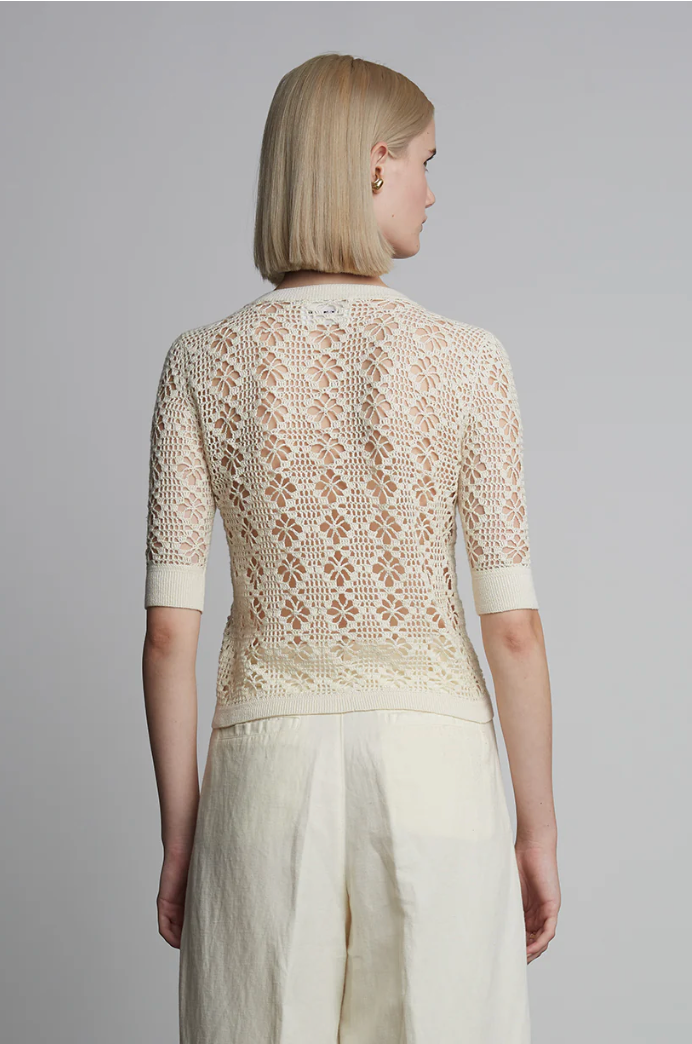 RUBY CROCHET CARDI I IVORY