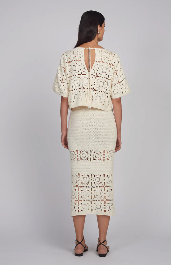 JANA CROCHET SKIRT I IVORY