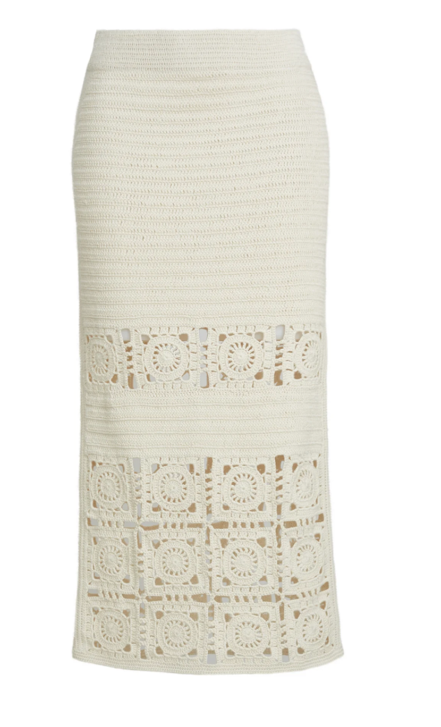 JANA CROCHET SKIRT I IVORY