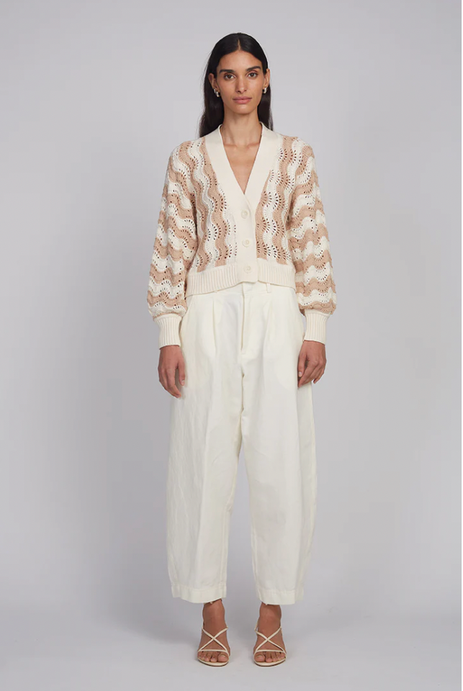 LUNA CARDI I IVORY/SAND